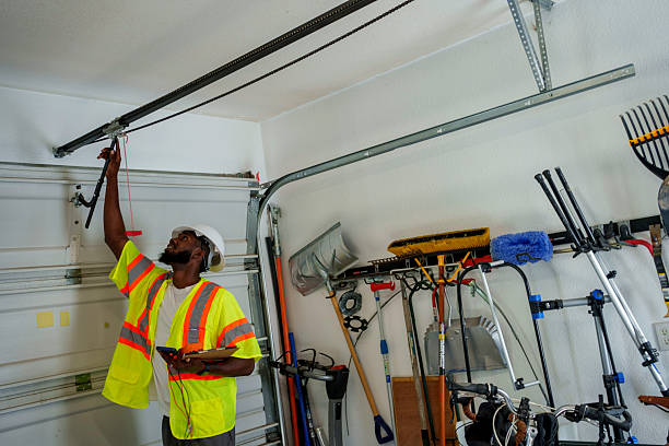 Professional Garage Door Roller Replacement technician working in Rockingham, NC